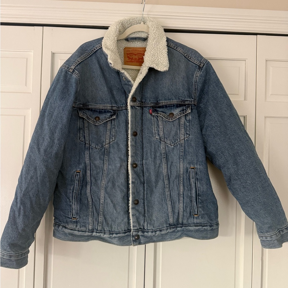 Levi's Men’s Blue Denim Trucker Sherla Jacket Size Large
